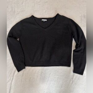 American Eagle Outfitters Black V-Neck Sweater